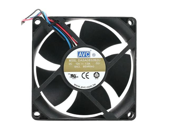1PCS 80mm 8cm Axial Fan for AVC DASA0832B2U DC 12V 1.0A 8032 Dual Ball Bearing Cooling Computer Cases and Servers