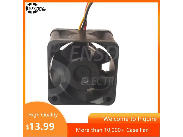 2pcs C34957-57 High-Efficiency 40mm x 28mm DC 12V 1U Server Cooling Fan with Dual Ball Bearings 3-Wire Speed Monitoring