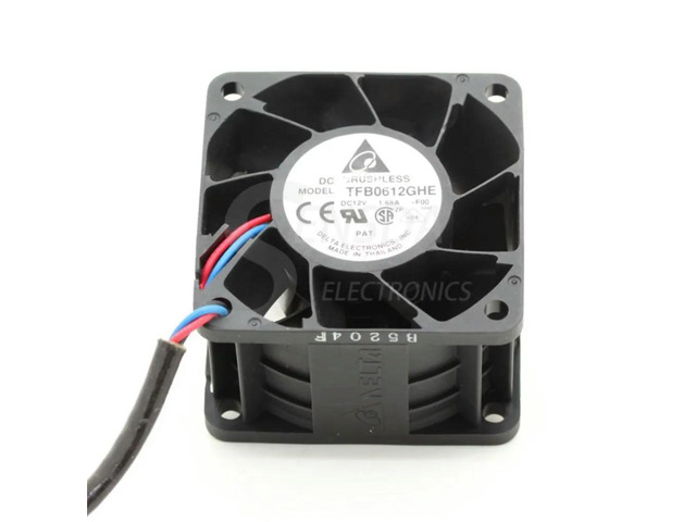 60mm Case Fan for Delta TFB0612GHE 12V 1.68A High-Speed Cooling 55.62CFM, 10000RPM, Industrial Server