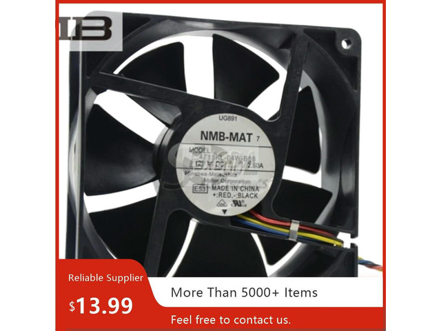 12038 Fan 12cm For 4715KL-04W-B56 120x120x38mm 12V 2.5A 4-Wire High-Efficiency Server Cooling Fan
