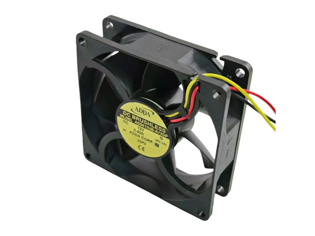 For ADDA AD0812UB-A72GP 80x80x25mm DC 12V 0.40A Ball Bearing Cooling Fan 3900RPM 50CFM 41dBA High Airflow Silent Fan