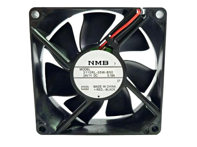 3110RL-05W-B50 80x80x25mm 24V 0.18A Ball Bearing Cooling Fan 2950RPM 38.5CFM 32.5dBA Quiet for Inverter Cabinet Industrial