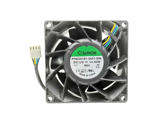 for PF80381B1-Q021-S99 80x80x38mm 4-Wire PWM Fan 9400RPM 14.4W Dual Ball Bearing - Extreme Airflow for 1U/2U Rack Serve