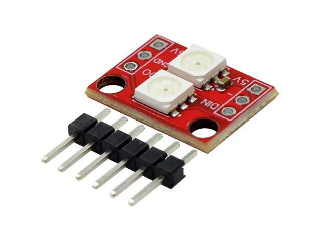 2pcs 2-bit WS2812 5050 RGB LED full color light module SCM SMT32 ARM