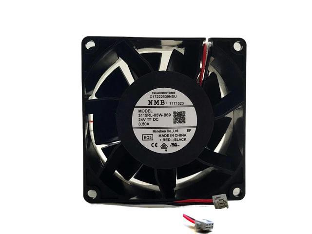 3115RL-05W-B69 24V 0.50A 80mm Inverter Server Cooling Fan, 3-Wire Detection, High-Precision Dual Ball Bearings
