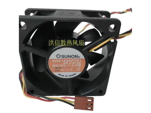 2pcs 6cm Fan for KDE1206PTB1 60mm 12V 2.2W 3-Wire Axial Cooling