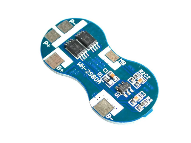2S Li-ion Lithium Charger Protection Board 7.4V Overcurrent Overcharge / Overdischarge Protection 4A 2 Series BMS