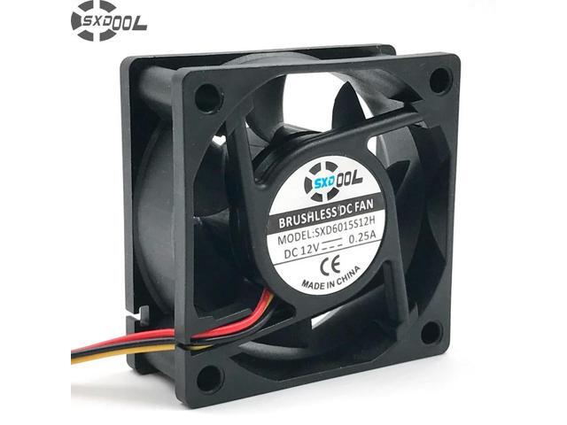 2pcs 6025 Silent Fan 12v Dc 60mm 60X60X25 Mm Sleeve 12V 0.18A 3 Wire Lead Server Inverter Pc Cpu Case Cooling Fan
