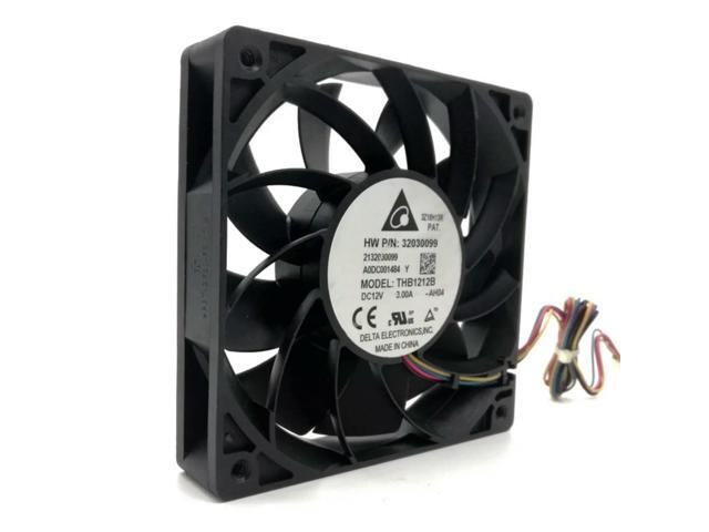 12cm High Speed Fan for Delta THB1212B 120mm 12V 3A Cooling Fan, 4-Wire, Dual Ball Bearing, Airflow