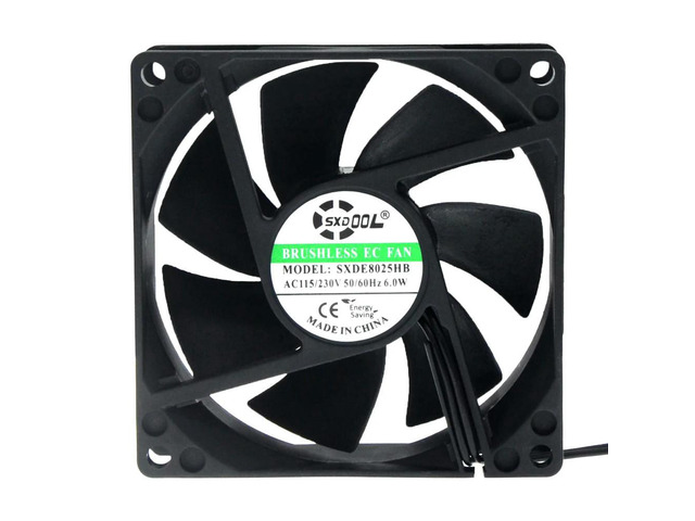80mm EC Axial Fan 80*80*25mm 8cm AC 115V 230V 50/60Hz 3000RPM 36.5CFM High Speed Large Air Flow Powerful Cooling Fan