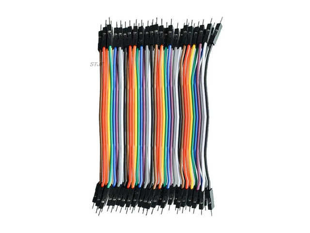 1lot =40pcs 10cm 2.54mm 1pin 1p-1p male to male jumper wire Dupont cable for