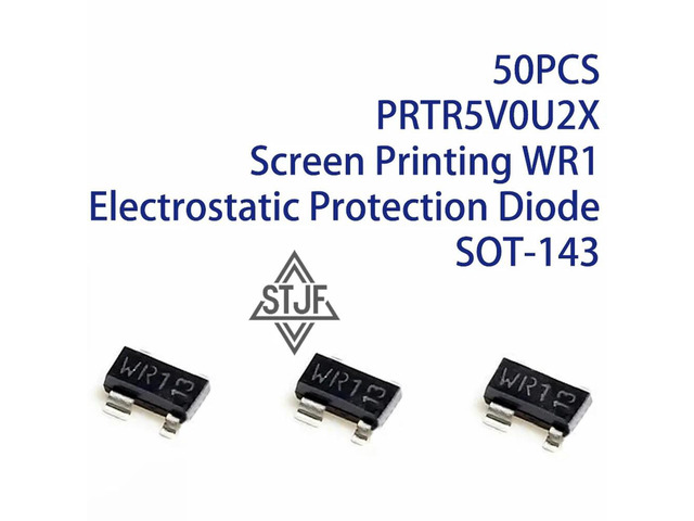 50PCS PRTR5V0U2X Screen Printing WR1 Electrostatic Protection Diode SOT-143