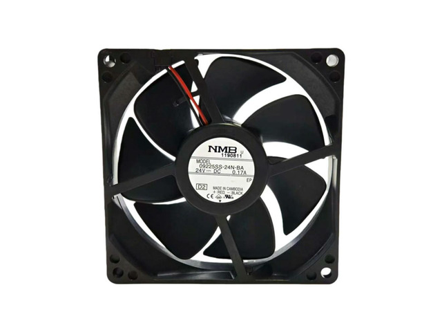 for 09225SS-24N-BA 92x92x25mm DC24V Ball Bearing Cooling Fan, 2600RPM 29CFM, Quiet 34dBA for Server, Power Supply
