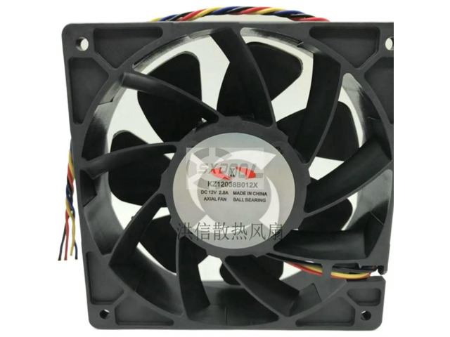 Whatsminer M3/M3X Fan KZ12038B012X, 12V, 12cm High-Speed 120x120x38mm Cooling for Mining Rig