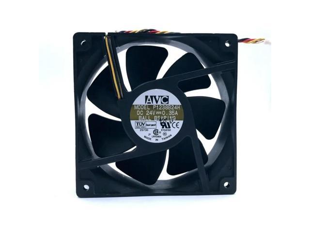 12038 Fan for AVC P1238B24H 120mm 24V 0.35A 4-Pin Cooling Fan, 120x120x38mm, Gaming PC, Server Racks & CPU Heat Dissipation