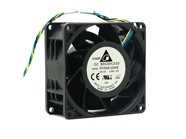8038 powerful fan 8cm 80mm For Delta PFR0812DHE Server Cooling Fan DC 12V 2.54A 80x80x38mm 4-wire pwm cooler
