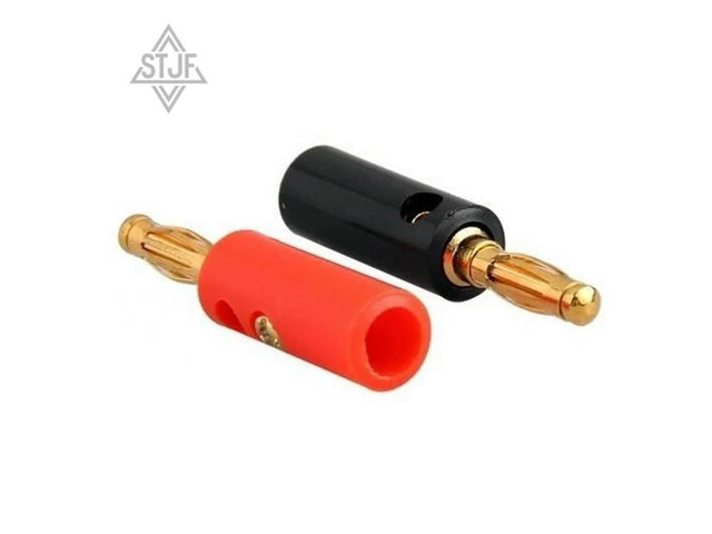 10PCS 2018 Gift 10 X Audio Speaker Screw Banana Gold Plate Plugs Connectors 4mm