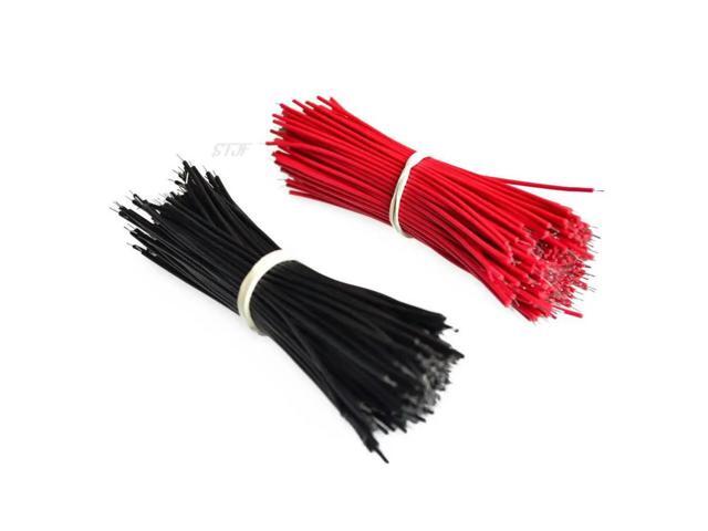 100pcs Breadboard Jumper Cable Wires Tinned 0.96cm Black & Red _wire