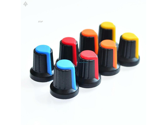 10Pcs plastic potentiometers knobs Knob for single double potentiometers