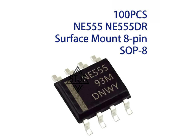 100PCS NE555 NE555DR Surface Mount 8-pin SOP-8