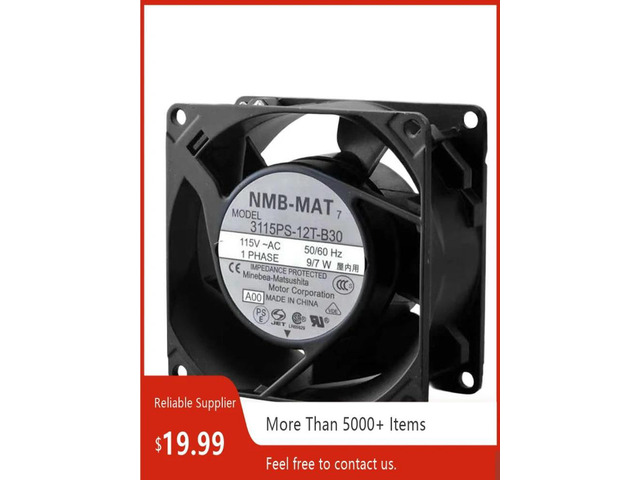 80mm Case Fan For 3115PS-12T-B30 80x80x38mm AC 115V 0.70A High Temp Industrial Equipment Fan