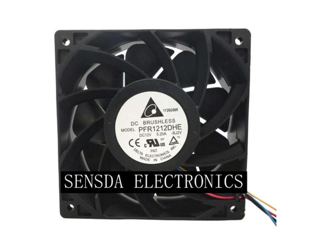 for delta PFR1212DHE 12V 12038 5.2A 7400RPM 254CFM 68.5DBA super car booster violence 120*120*38mm cooling fan 4-Pin