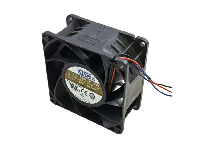 For AVC 2B08038B48U DC 48V 0.58A 80mm Fan 8038 8000RPM 116CFM Server Inverter Telecom Violent Cooling Fan Ball Bearing