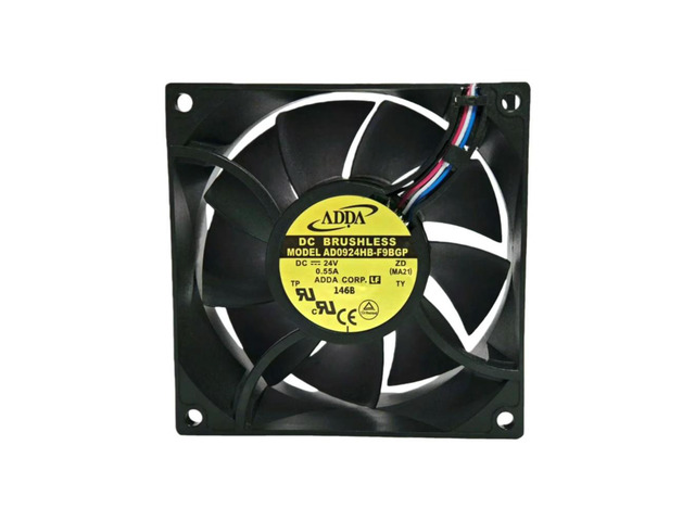 for ADDA AD0924HB-F9BGP 92x92x38mm DC24V Ball Bearing Cooling Fan High Air Flow IP68 Waterproof Dustproof for Industrial