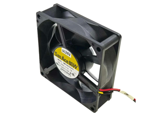 for Sanyo 9WP0824S401 80x80x25mm DC24V IP68 Waterproof Cooling Fan, 3400RPM 42.4CFM, 34dBA for Outdoor, Industrial Equipment