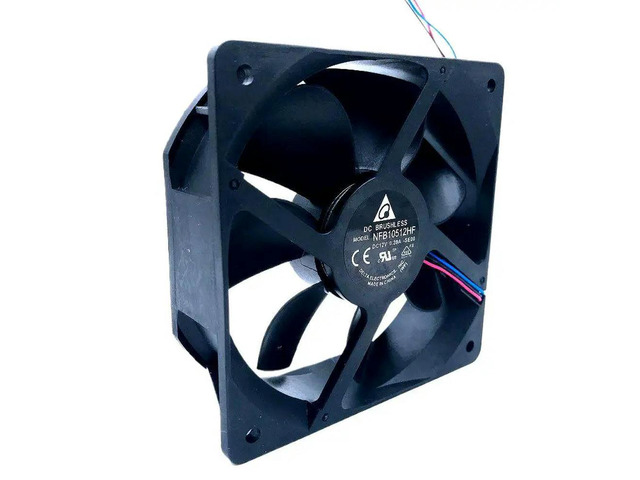 High-Performance Server Cooling Fan for Delta NFB10512HF-7F03, 12V 0.39A 3-Wire Square Fan 105x105x32mm