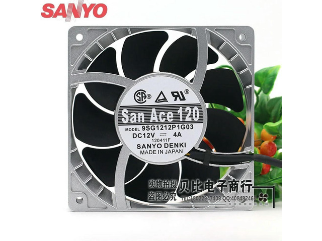 For Sanyo 9SG1212P1G06 9SG1212P1G03 12cm high temperature fan speed fan violence 12038 12V 4A powerful 120*120*38mm