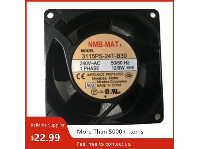 for 3115PS-24T-B30 80mm x 38mm AC 240V Axial Cooling Fan, 3200 RPM, High Airflow for Industrial Equipment & Server Cabinets