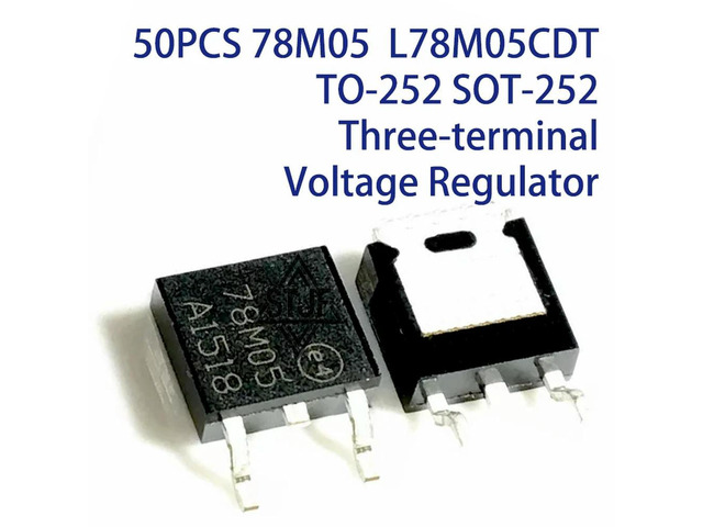 50PCS 78M05 L78M05CDT TO-252 SOT-252 Three-terminal Voltage Regulator