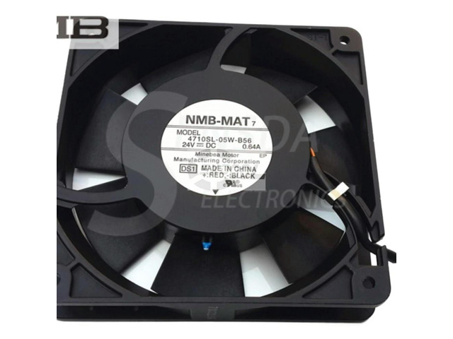 120mm Fan 4710SL-05W-B56 24V Axial Cooling Fan, 0.64A, Aluminum Frame, High-Temperature Industrial Fan
