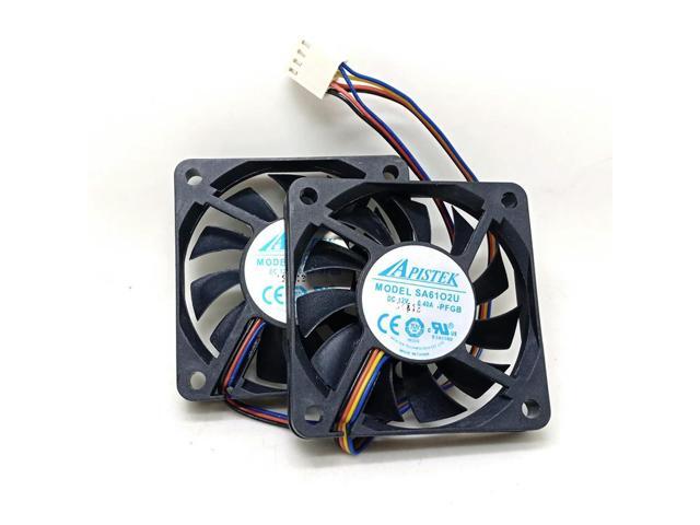 2pcs/pair For APIST6cm 6010 SA6102U Ultra-thin Display Card PWM Temperature Controlled Heat Dissipation cooling Fan