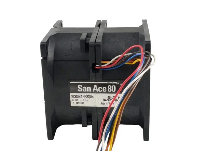 For Sanyo 9CR0812P8S04 80x80x80mm DC 12V 5.5A 14000RPM 165CFM Dual Motor Industrial Server Cooling Fan