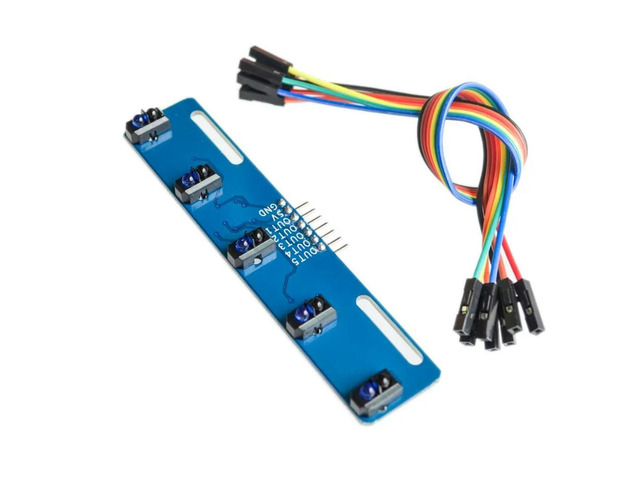 5Channel TCRT5000 IR Photoelectric Switch Barrier Line Track Module Infrared Obstacle Avoidance Sensor For DIY
