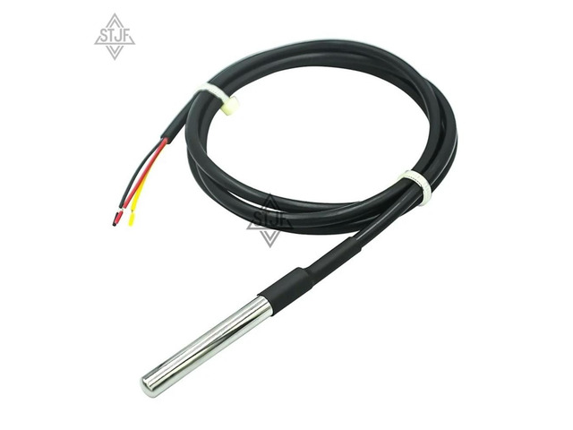 1PCS Waterproof DS18B20 thread temperature probe temperature sensor Stainless steel package 5m 18B20 wire