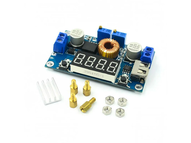 5A XL4015 Constant voltage constant current buck power module Voltage and current display LED drive lithium charging