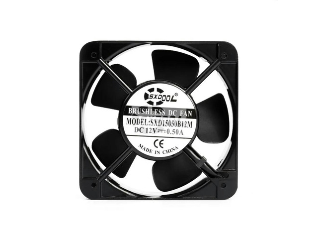 150mm 12V PWM Cooling Fan, 0.50A, Strong Airflow, 15050 150x150x50mm Fan for Bitcoin Miner, High-Speed