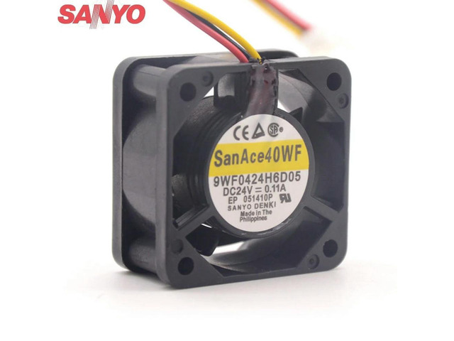 For Sanyo 9WF0424H6D05 4020 DC 24V 0.11A 3-P axial cooling fan waterproof