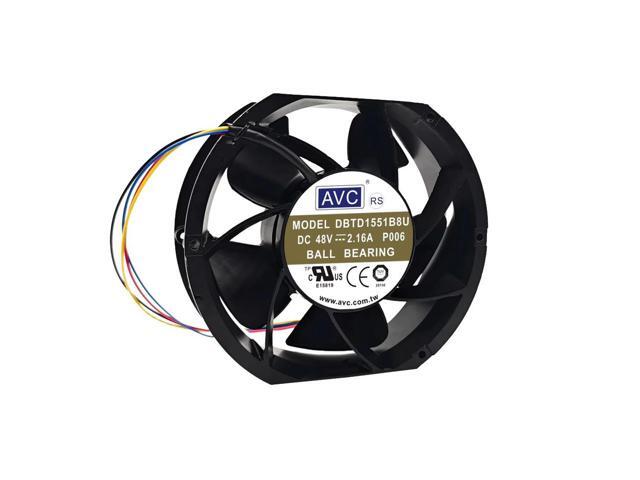 For AVC DBTD1551B8U 172x150x51mm DC 48V 2.16A Industrial Cooling Fan 5000RPM High Airflow 382CFM Dual Ball Bearing Cabinet Fan