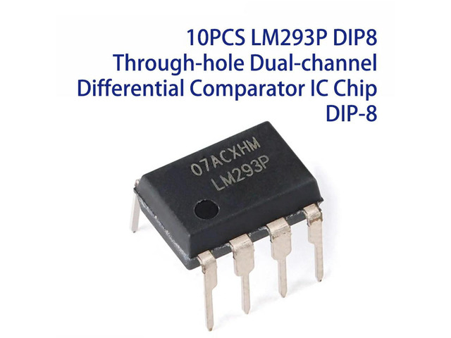 10PCS LM293P DIP8 Through-hole Dual-channel Differential Comparator IC Chip DIP-8