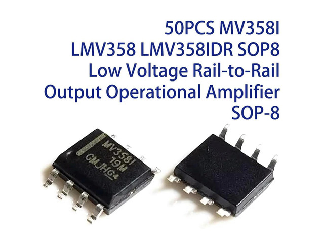 50PCS MV358I LMV358 LMV358IDR SOP8 Low Voltage Rail-to-Rail Output Operational Amplifier SOP-8