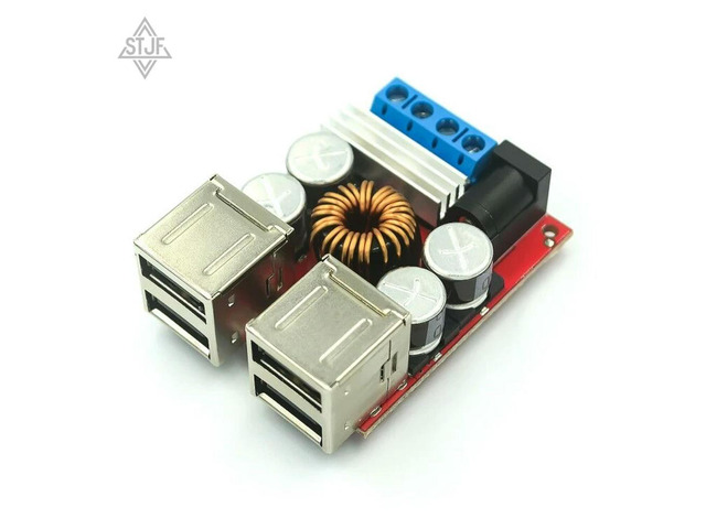 DC-DC vehicle charging module 8V-35V 5V 8A power supply depressurization module 4 port USB output mobile charger