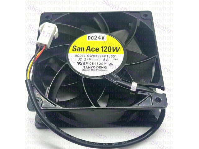 for SANYO DENKI 9WV1224P1J601 DC 24V 1.5A 120x120x38mm 4-Wire Server Cooling Fan