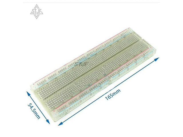 Crystal! 5pcs/lot Solderless Solder Less Breadboard Protoboard 2 buses Tie-point Tiepoint 830 for
