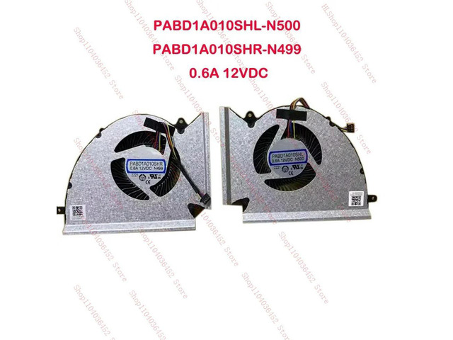 N500 CPU FAN N499 GPU FAN For PABD1A010SHL-N500 PABD1A010SHR-N499 0.6A 12VDC