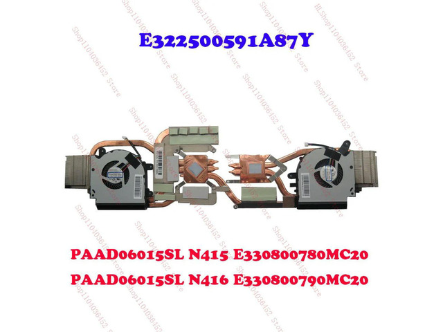 CPU GPU FAN & Heatsink For PAAD06015SL N415 N416 E330800780MC20 E330800790MC20