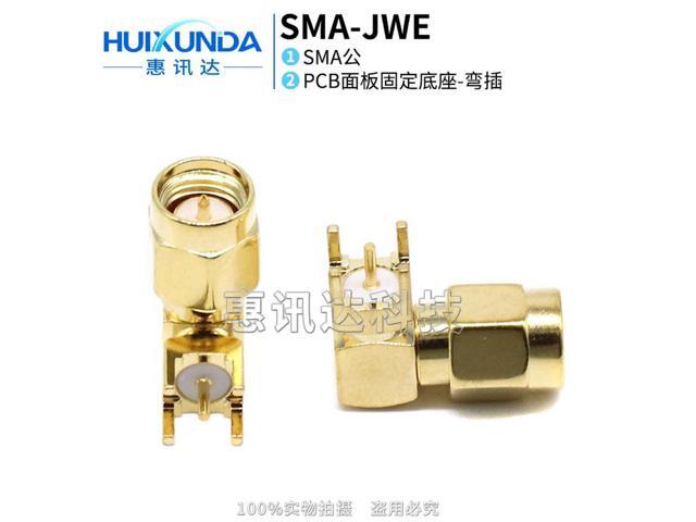 SMA-JWE SMA-JWHD SMA female thread female pin right angle elbow, printed board socket, pentagonal antenna holder